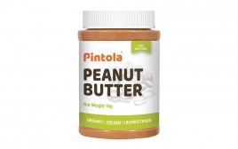 Pintola Peanut Butter Organic Creamy Unsweetened  Plastic Jar  1 kilogram